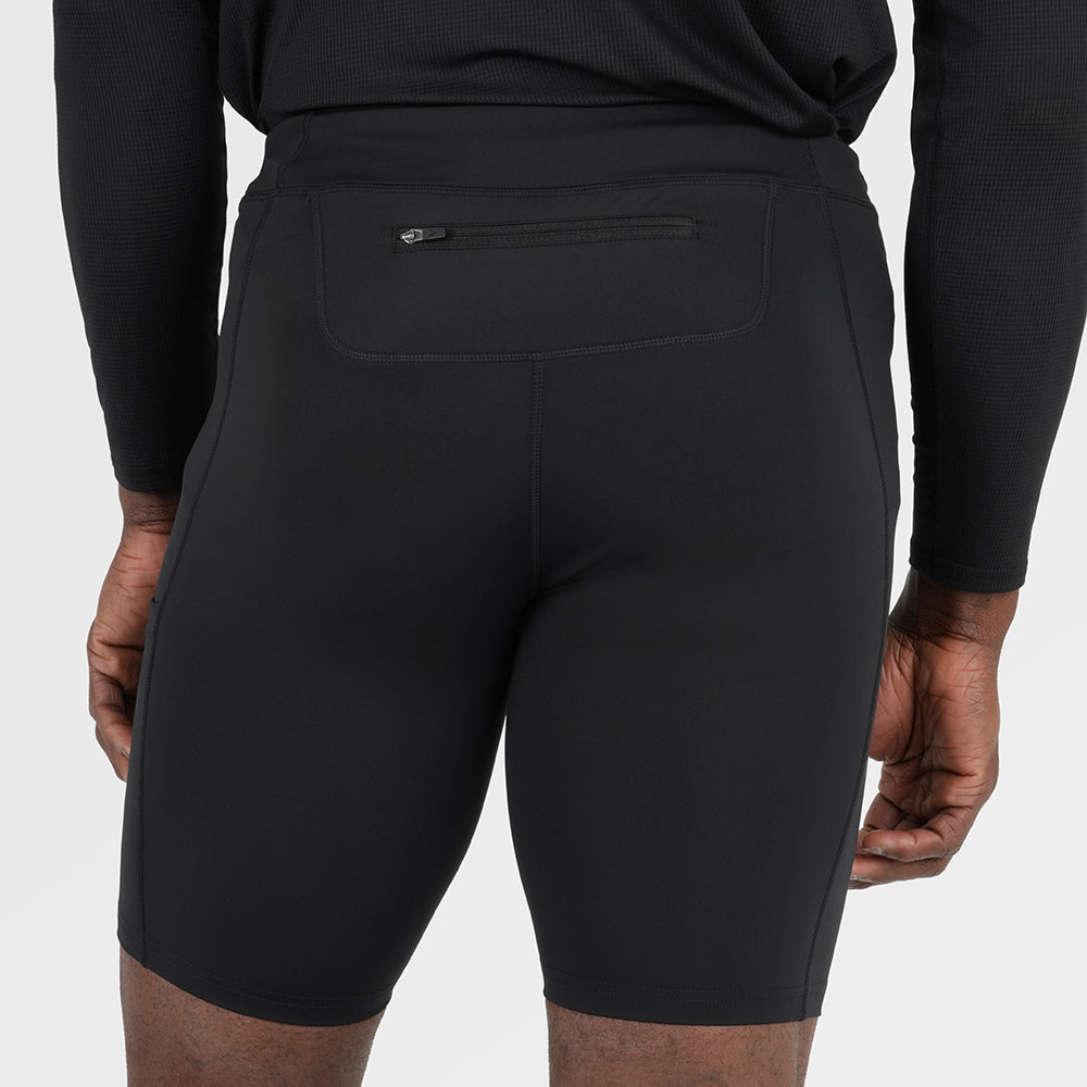 Mens Eurus Performance Running Half Tights (Black)