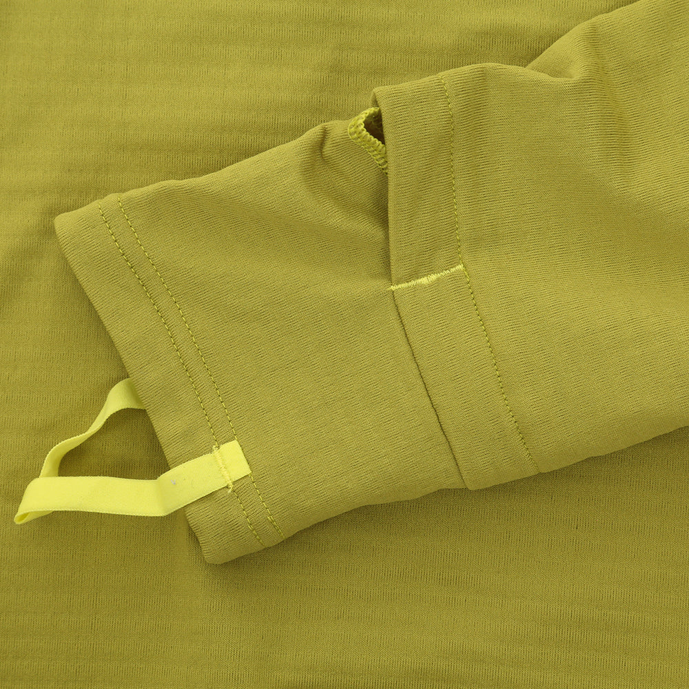 Mens Horizon 1/4 Zip Hoodless Running Grid Fleece Pullover (Lime)