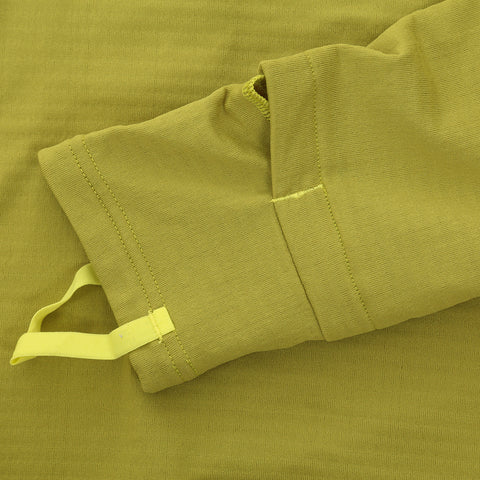 Mens Horizon 1/4 Zip Hoodless Running Grid Fleece Pullover (Lime)