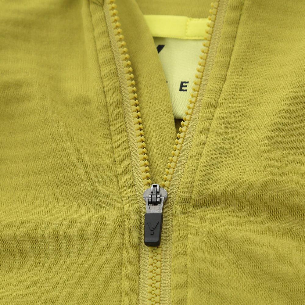 Mens Horizon 1/4 Zip Hoodless Running Grid Fleece Pullover (Lime)
