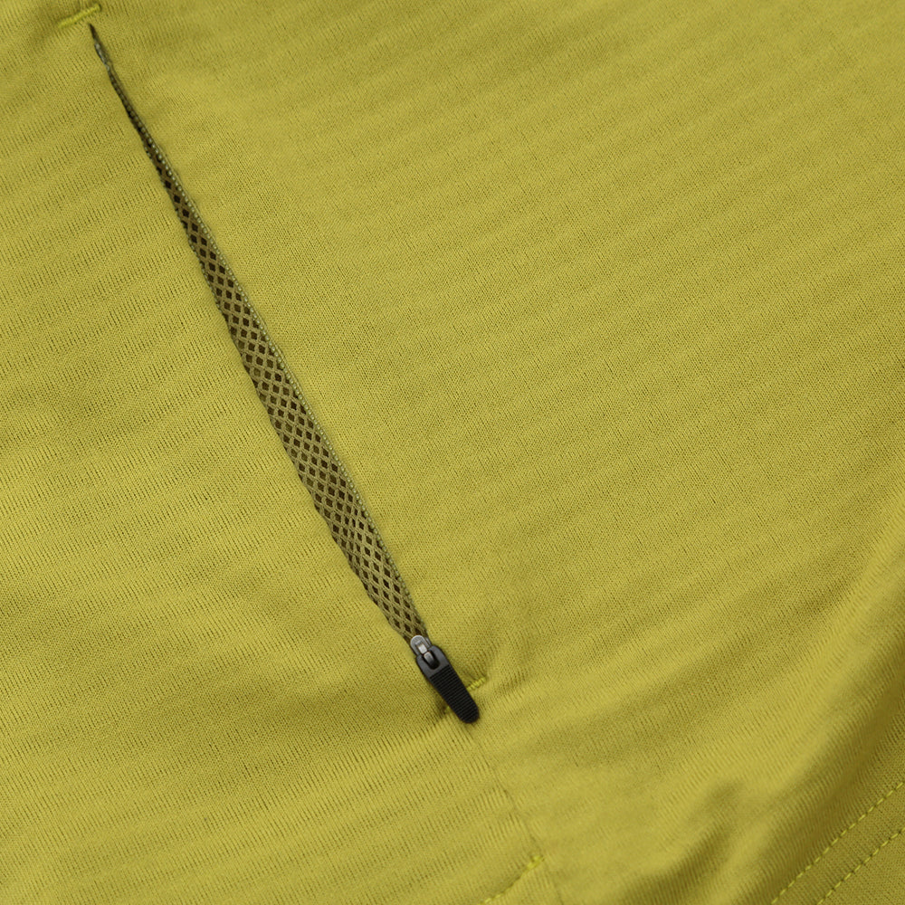 Mens Horizon 1/4 Zip Hoodless Running Grid Fleece Pullover (Lime)
