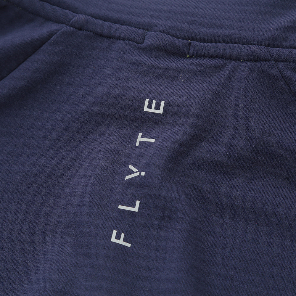 Mens Horizon 1/4 Zip Hoodless Running Grid Fleece Pullover (Navy)