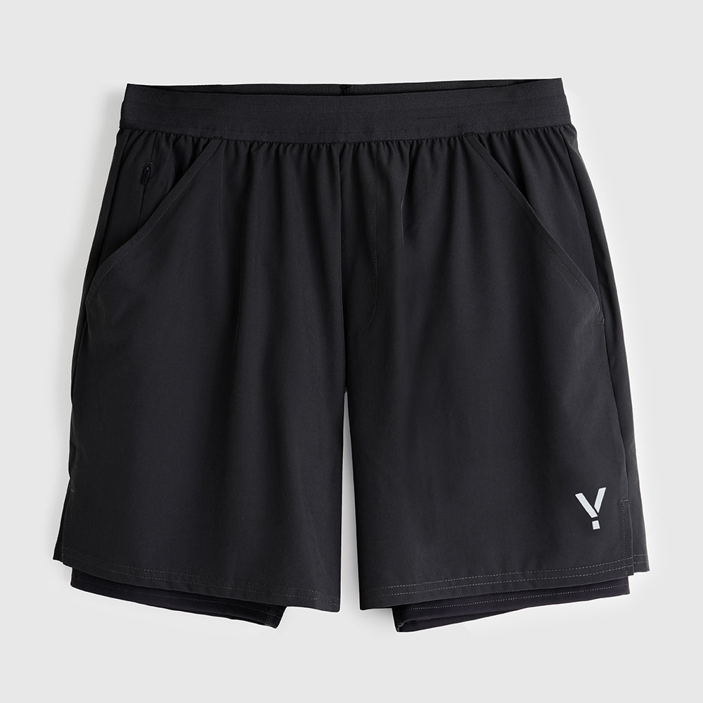 Mens Skua 5 Inch Core 2-In-1 Running Shorts (Black) #contain