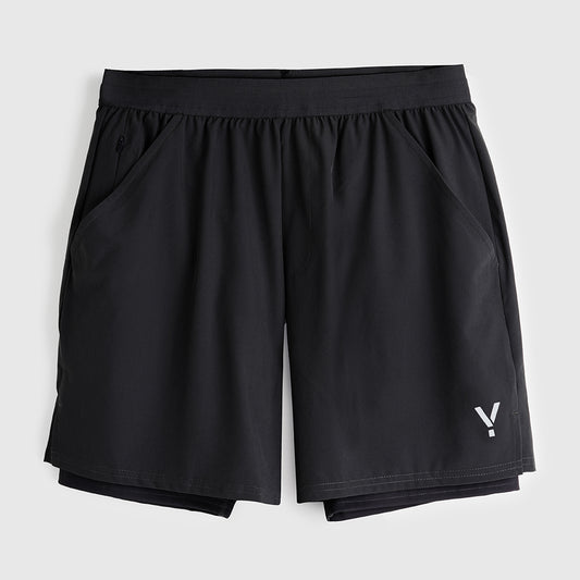 Mens Skua 5 Inch Core 2-In-1 Running Shorts (Black)