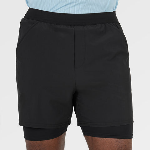 Mens Skua 5 Inch Core 2-In-1 Running Shorts (Black)