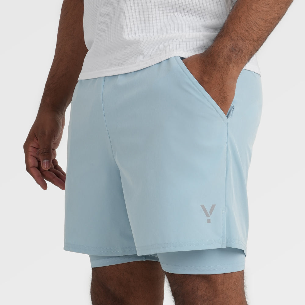 Mens Skua 5 Inch Core 2-In-1 Running Shorts (Forget Me Not)