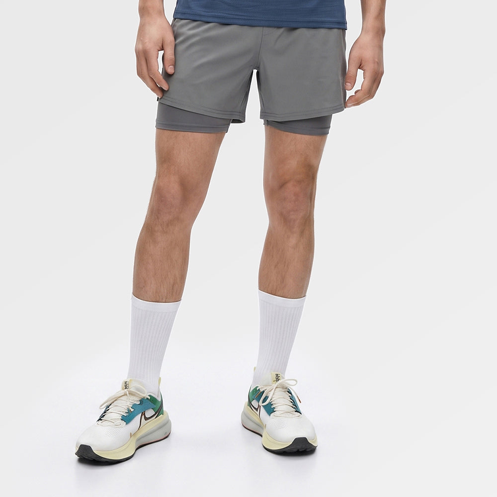 Mens Skua 5 Inch Core 2-In-1 Running Shorts (Sedona Sage) ✦AI