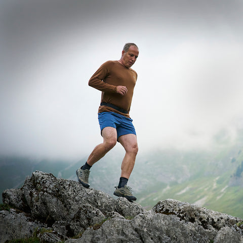 Mens Skua 5 Inch Core Running Shorts (Ensign Blue)