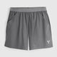 Mens Skua 5 Inch Core Running Shorts (Gray Pinstripe) #contain