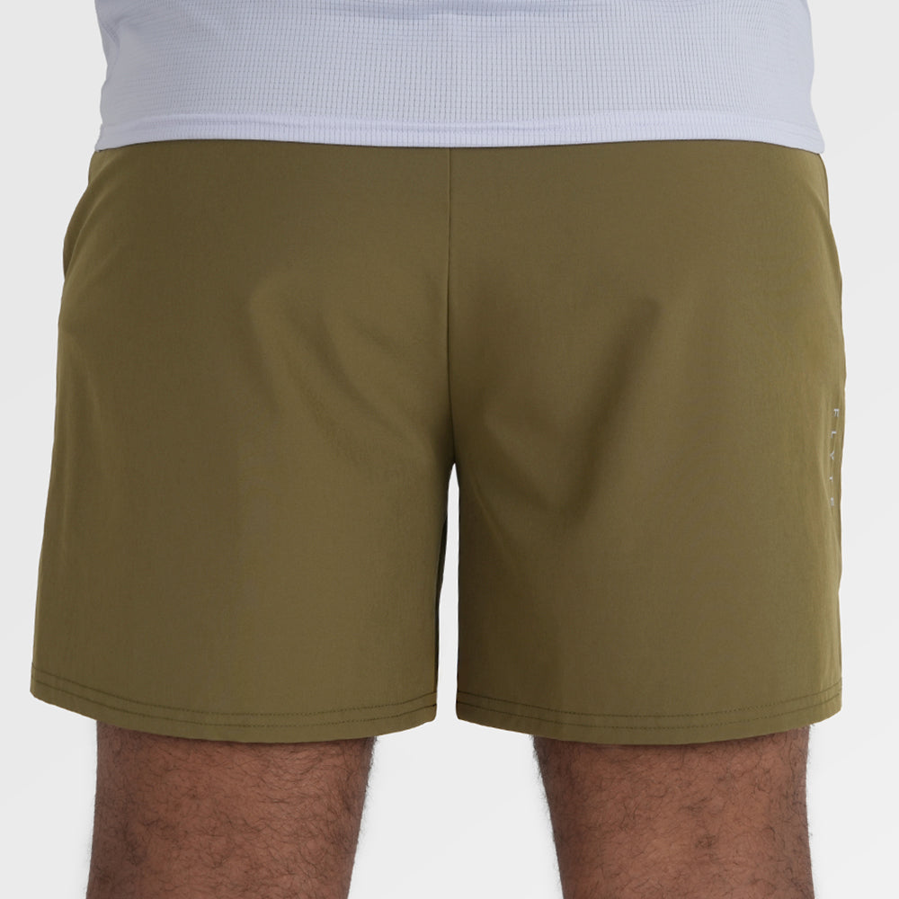 Mens Skua 5 Inch Core Running Shorts (Khaki)