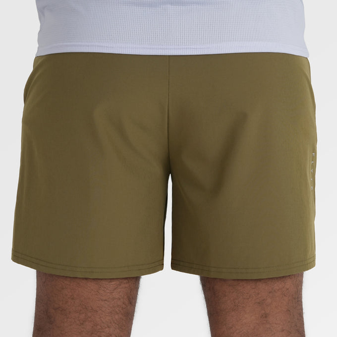 Mens Skua 5 Inch Core Running Shorts (Khaki)