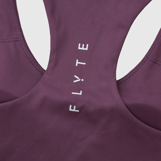 Womens Cybele Running Bralette (Blackberry Wine)