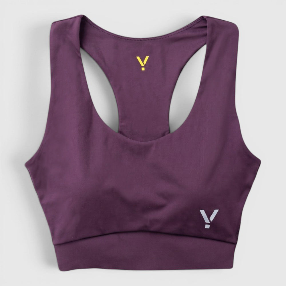Womens Cybele Running Bralette (Blackberry Wine) #contain ✦AI