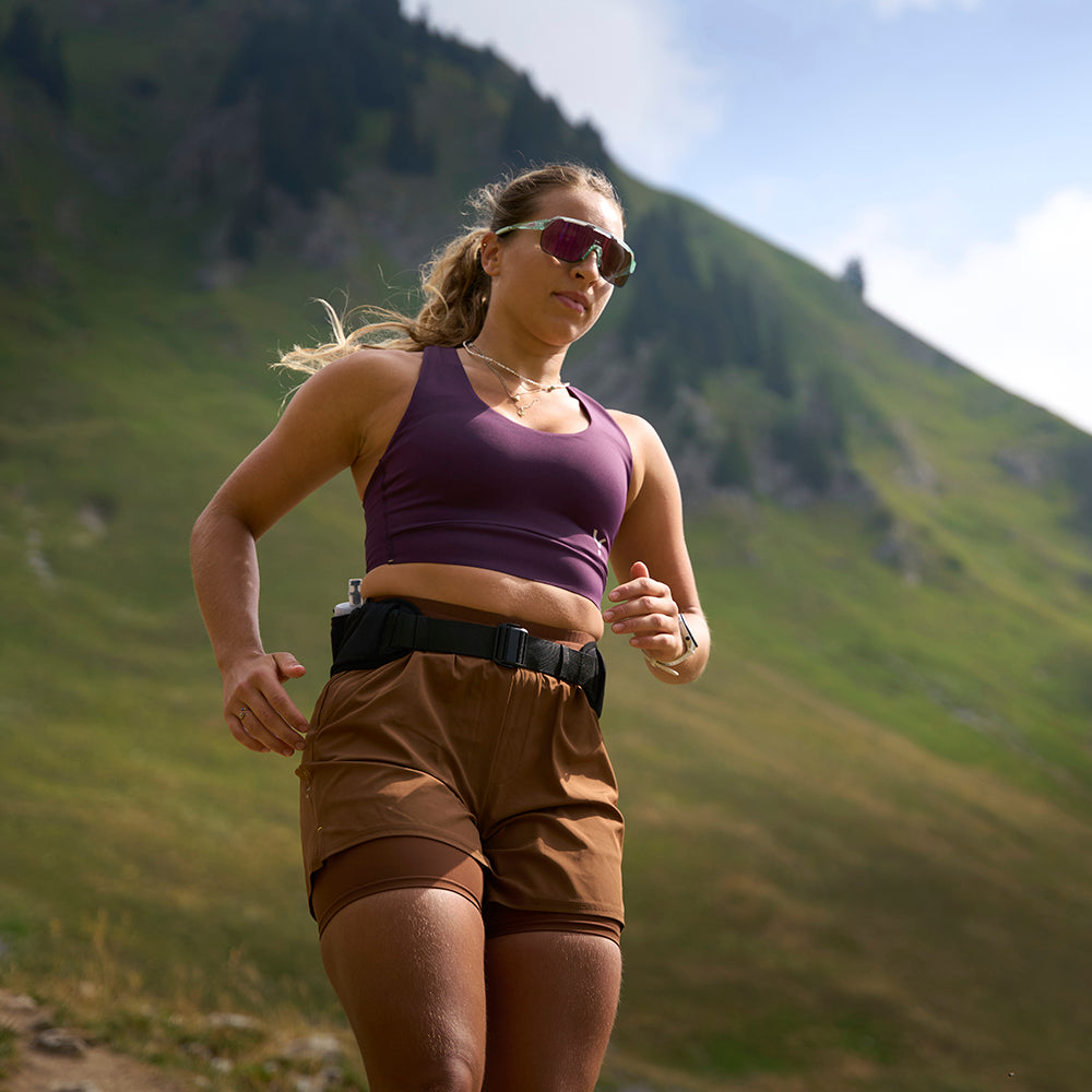Womens Cybele Running Bralette (Blackberry Wine)