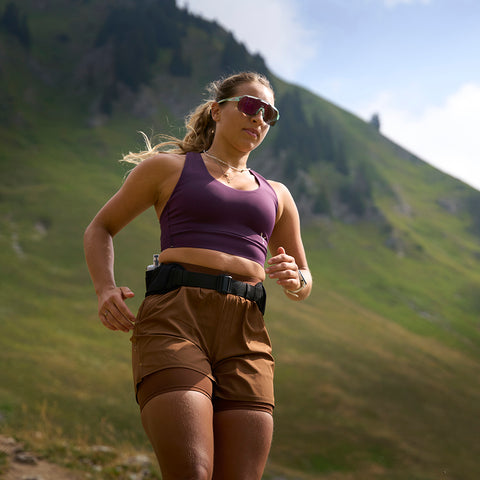 Womens Cybele Running Bralette (Blackberry Wine)