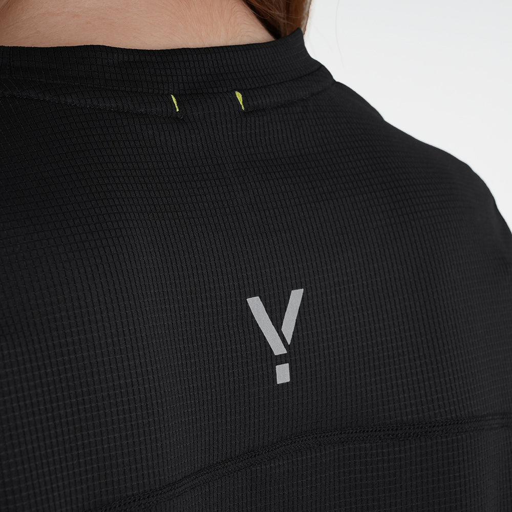 Womens Elpis Core Long Sleeve Running Tee (Black)