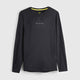 Womens Elpis Core Long Sleeve Running Tee (Black) #contain