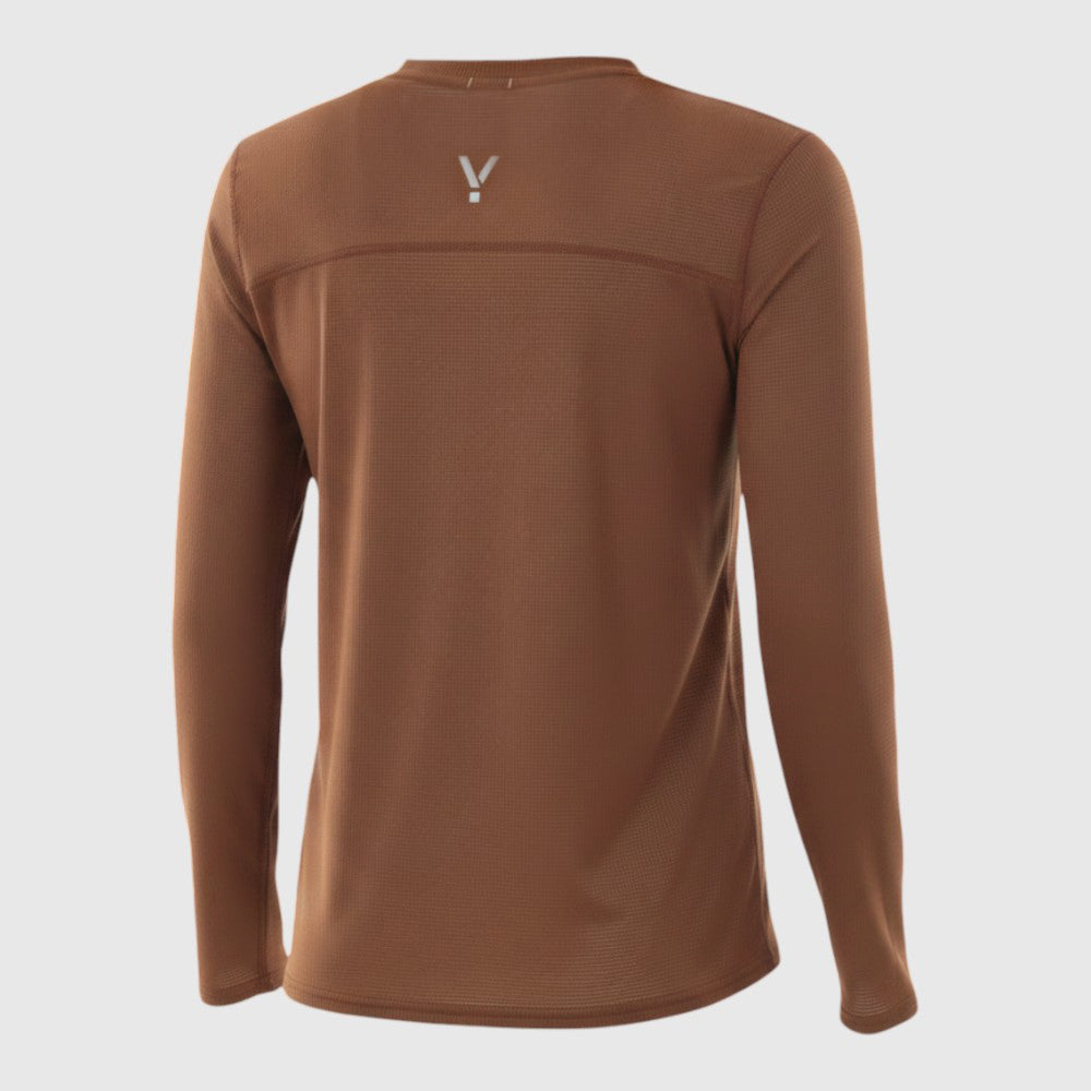 Womens Elpis Core Long Sleeve Running Tee (Emperador) #contain ✦AI