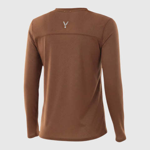 Womens Elpis Core Long Sleeve Running Tee (Emperador) #contain ✦AI