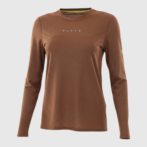 Womens Elpis Core Long Sleeve Running Tee (Emperador) #contain ✦AI