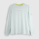 Womens Elpis Core Long Sleeve Running Tee (Morning Mist) #contain
