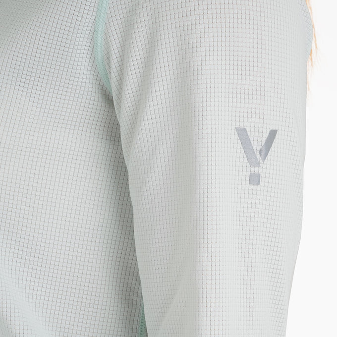 Womens Elpis Core Long Sleeve Running Tee (Morning Mist)