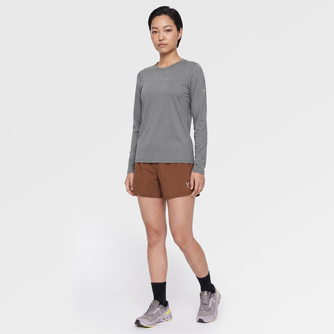 Womens Elpis Core Long Sleeve Running Tee (Sedona Sage) ✦AI