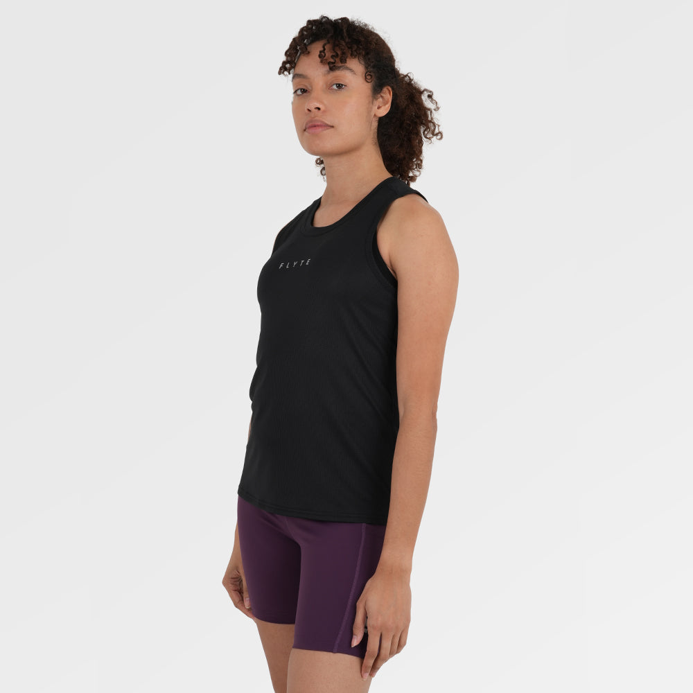 Womens Elpis Core Running Singlet (Black)