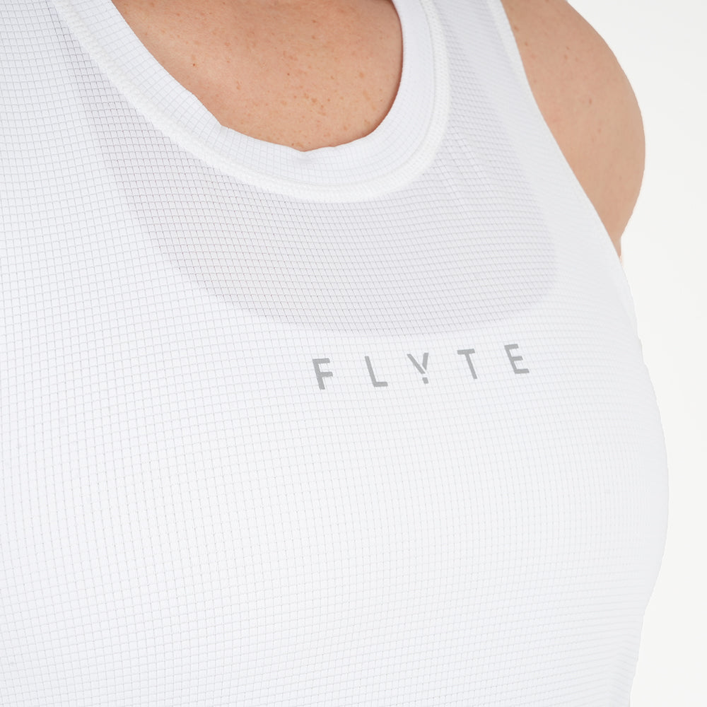 Womens Elpis Core Running Singlet (White)