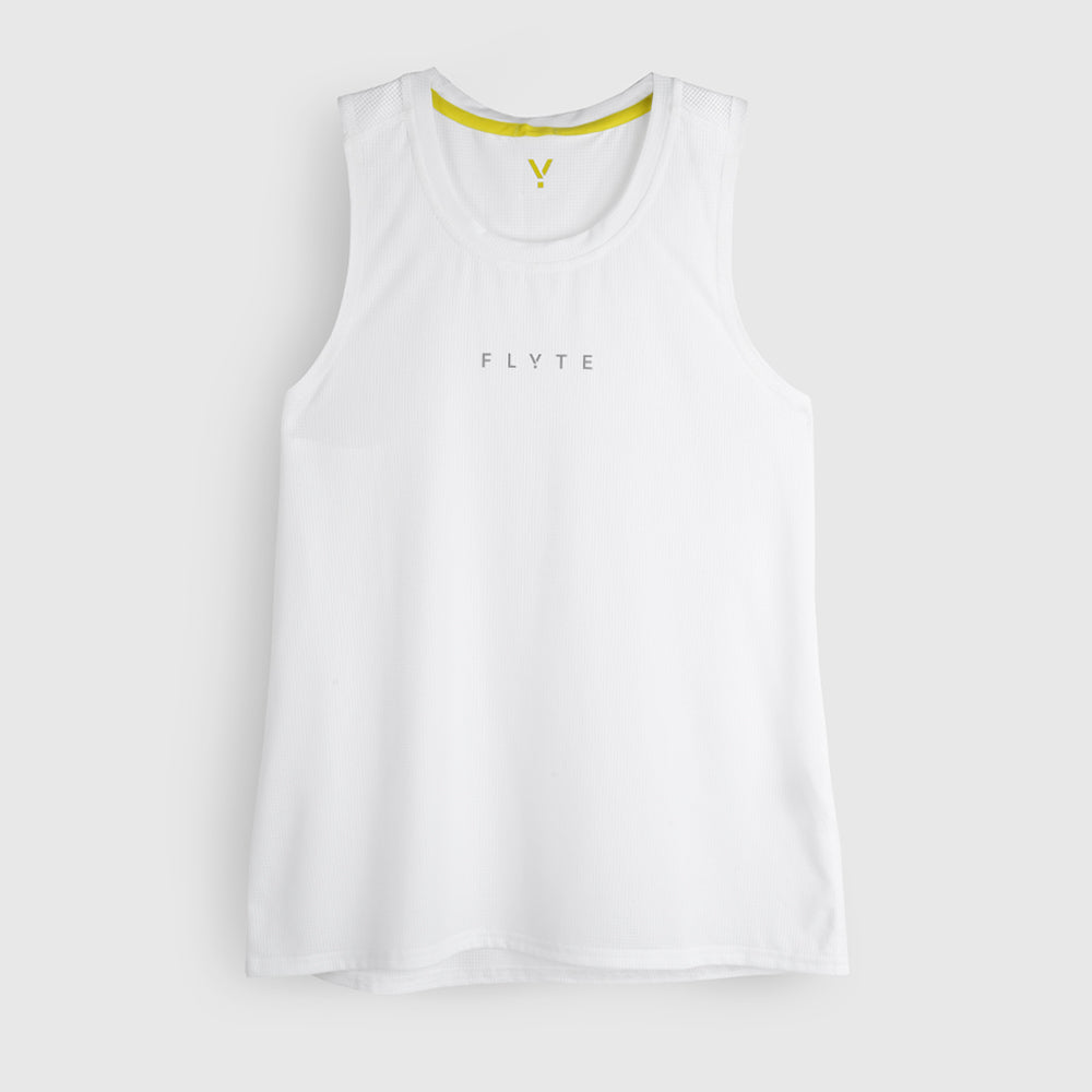 Womens Elpis Core Running Singlet (White) #contain