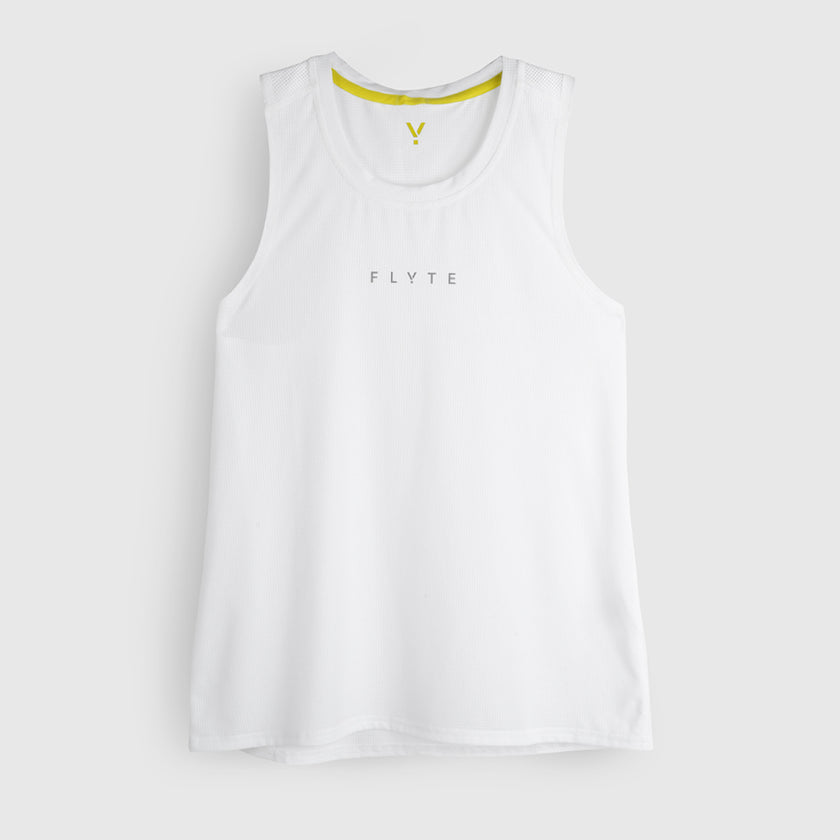 Womens Elpis Core Running Singlet (White) #contain