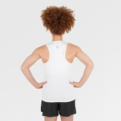 Womens Elpis Core Running Singlet (White)