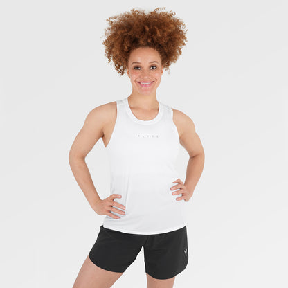 Womens Elpis Core Running Singlet (White)
