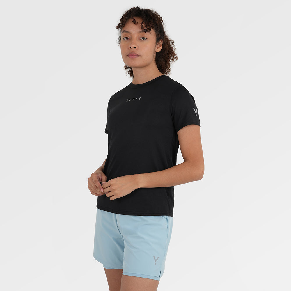 Womens Elpis Core Running Tee (Black)
