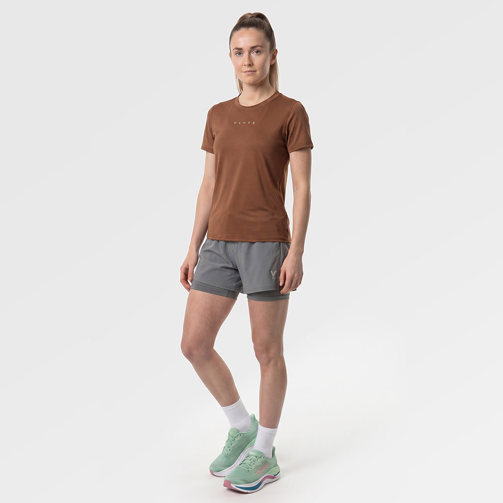 Womens Elpis Core Running Tee (Emperador) ✦AI