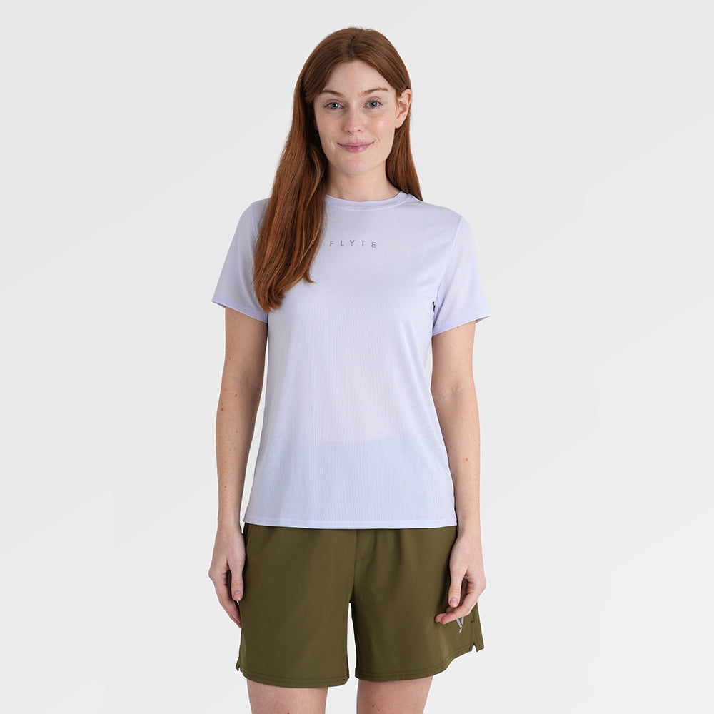 Womens Elpis Core Running Tee (Lavender Blue)