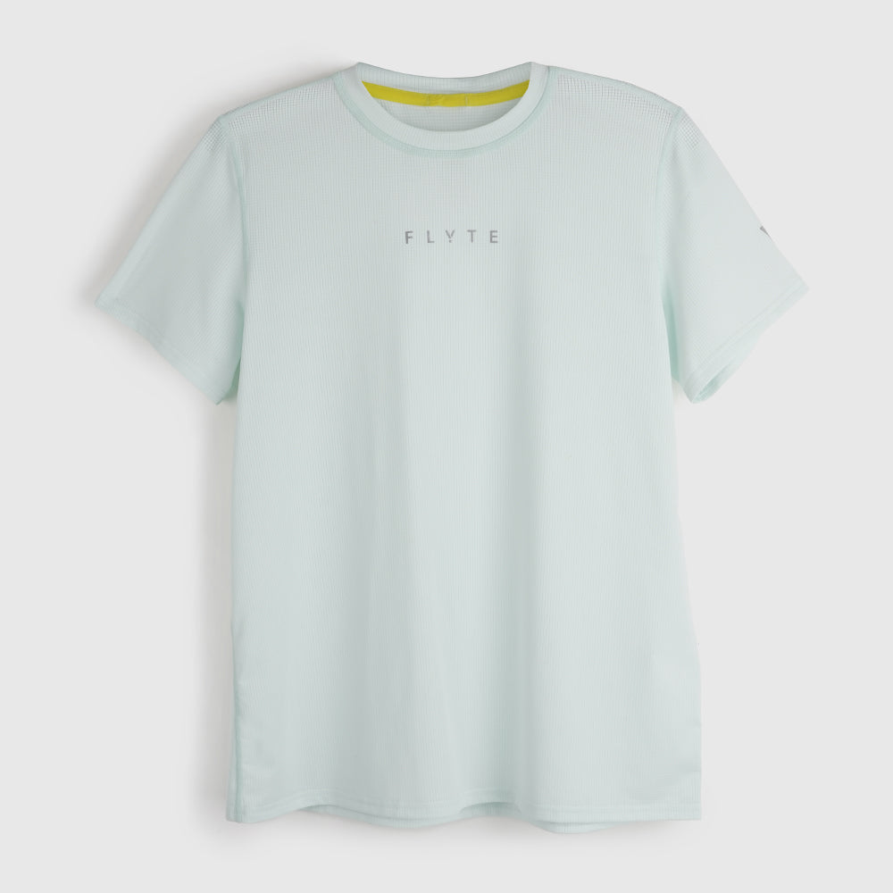 Womens Elpis Core Running Tee (Morning Mist) #contain