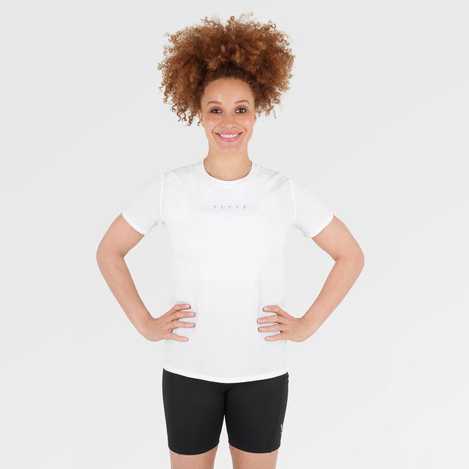 Womens Elpis Core Running Tee (White)
