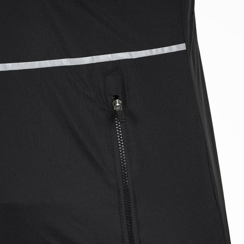 Womens Finch Windproof Packable Hooded Running Jacket (Black)