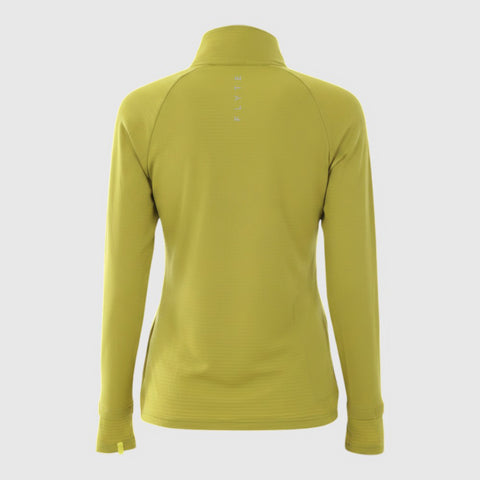 Womens Horizon 1/4 Zip Hoodless Running Grid Fleece Fleece (Lime) #contain ✦AI
