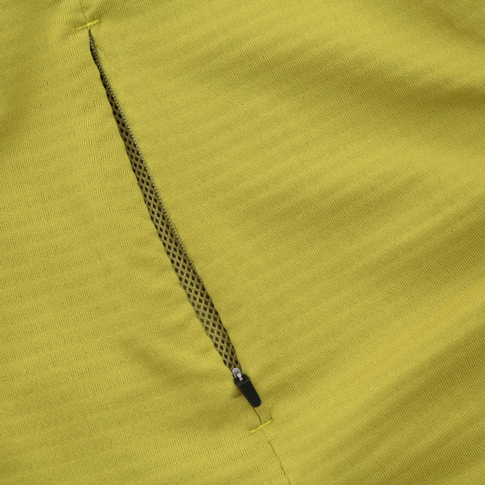 Womens Horizon 1/4 Zip Hoodless Running Grid Fleece Fleece (Lime)