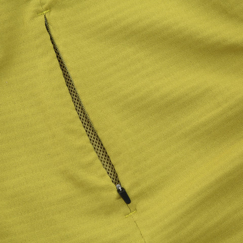 Womens Horizon 1/4 Zip Hoodless Running Grid Fleece Fleece (Lime)