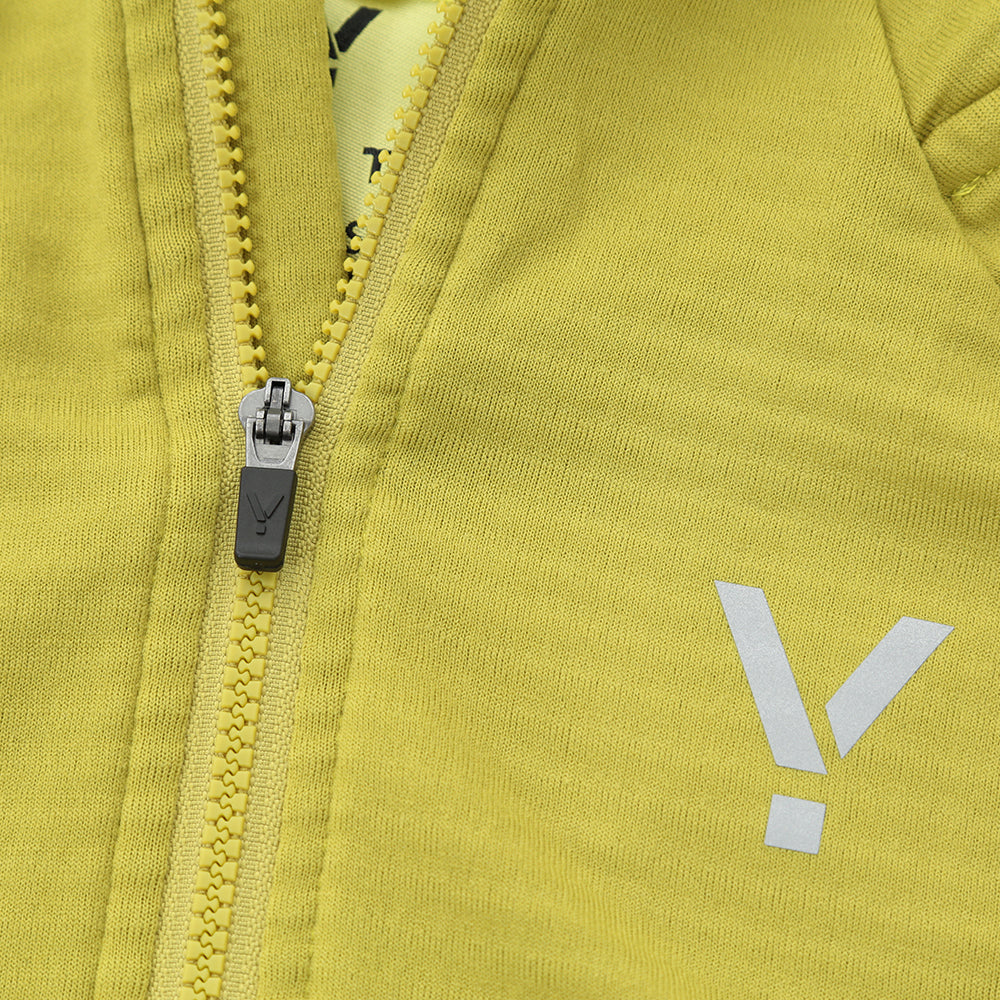 Womens Horizon 1/4 Zip Hoodless Running Grid Fleece Fleece (Lime)