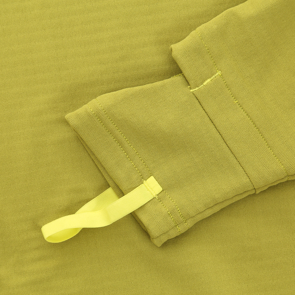Womens Horizon 1/4 Zip Hoodless Running Grid Fleece Fleece (Lime)