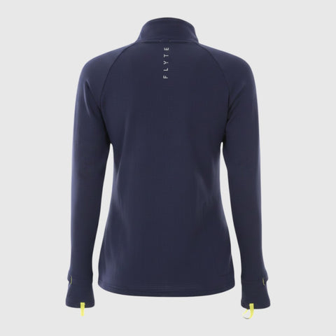 Womens Horizon 1/4 Zip Hoodless Running Grid Fleece Fleece (Navy) #contain ✦AI