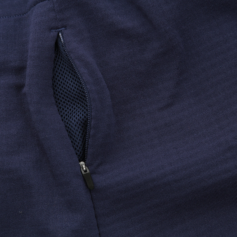 Womens Horizon 1/4 Zip Hoodless Running Grid Fleece Fleece (Navy)