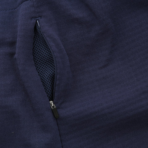 Womens Horizon 1/4 Zip Hoodless Running Grid Fleece Fleece (Navy)