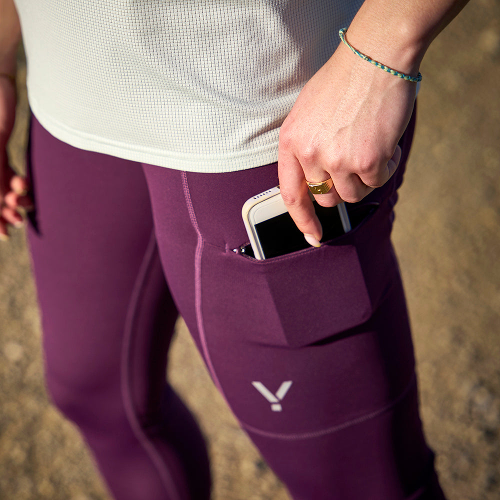 Womens Petrel Core Running Tights (Blackberry Wine)
