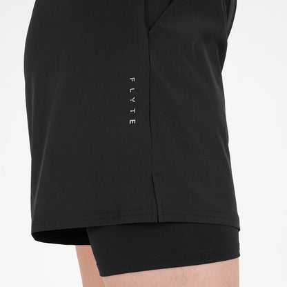 Womens Skua 5 Inch Core 2-In-1 Running Shorts (Black)