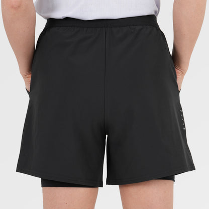 Womens Skua 5 Inch Core 2-In-1 Running Shorts (Black)